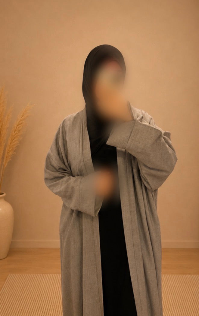 Kimono Gris à Poche