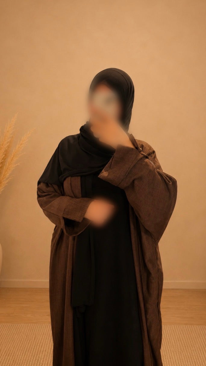 Kimono Marron à Poche