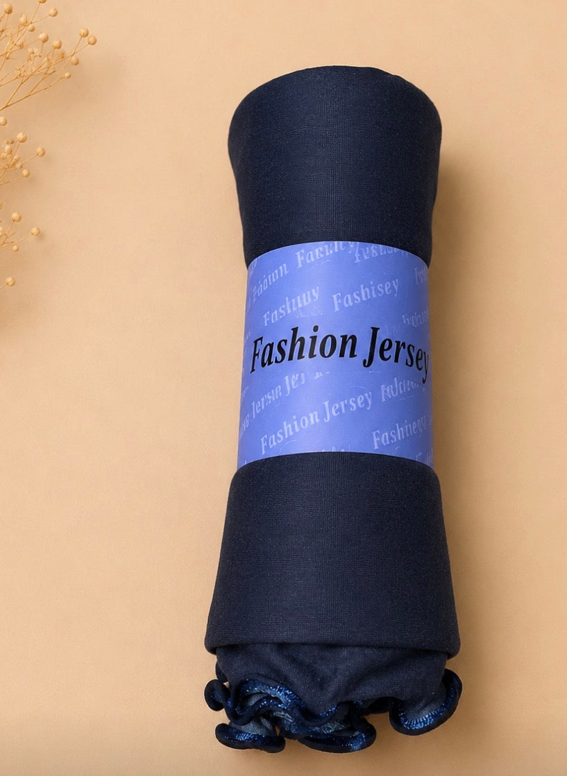 Jersey Classique à finitions ondulées Bleu Nuit