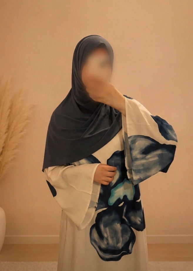 Robe motif Floral Bleu