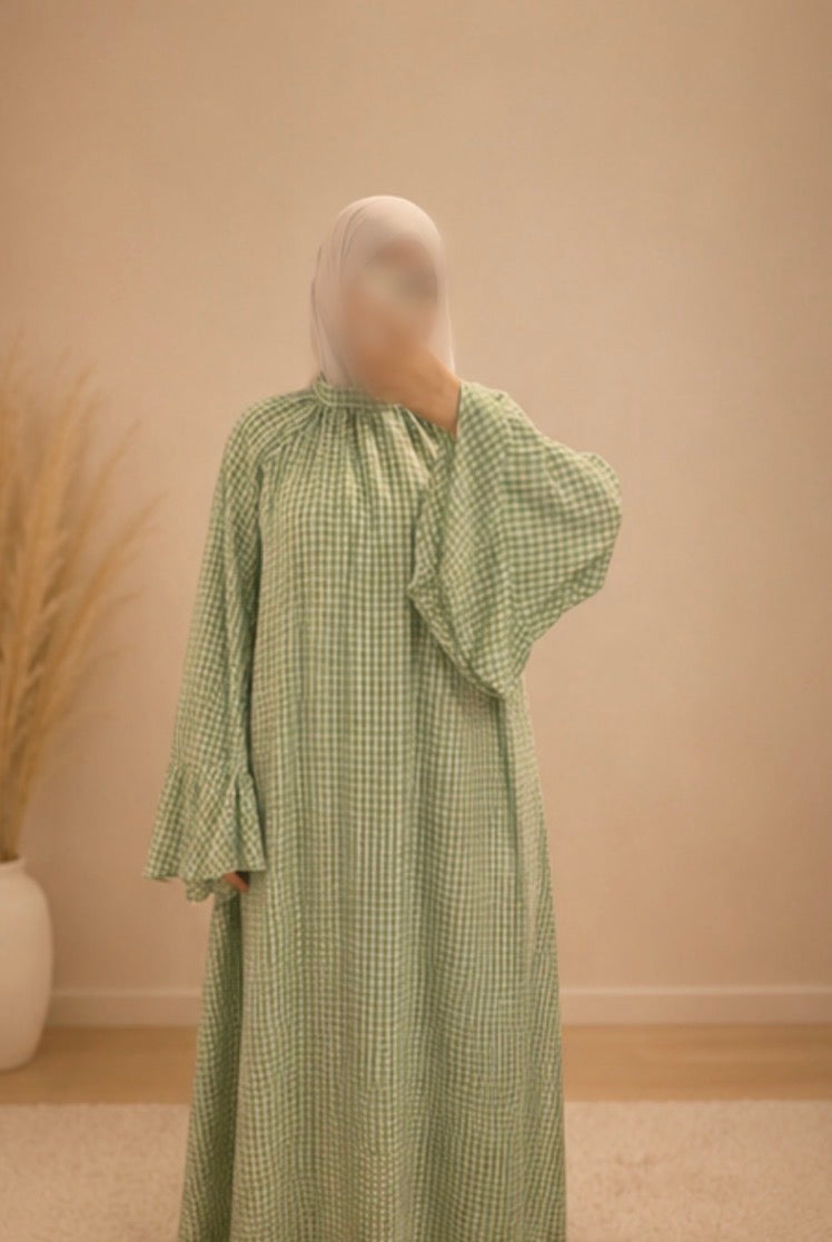 Robe à Carreaux Vert