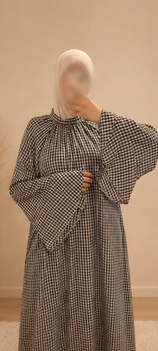 Robe à Carreaux Noir