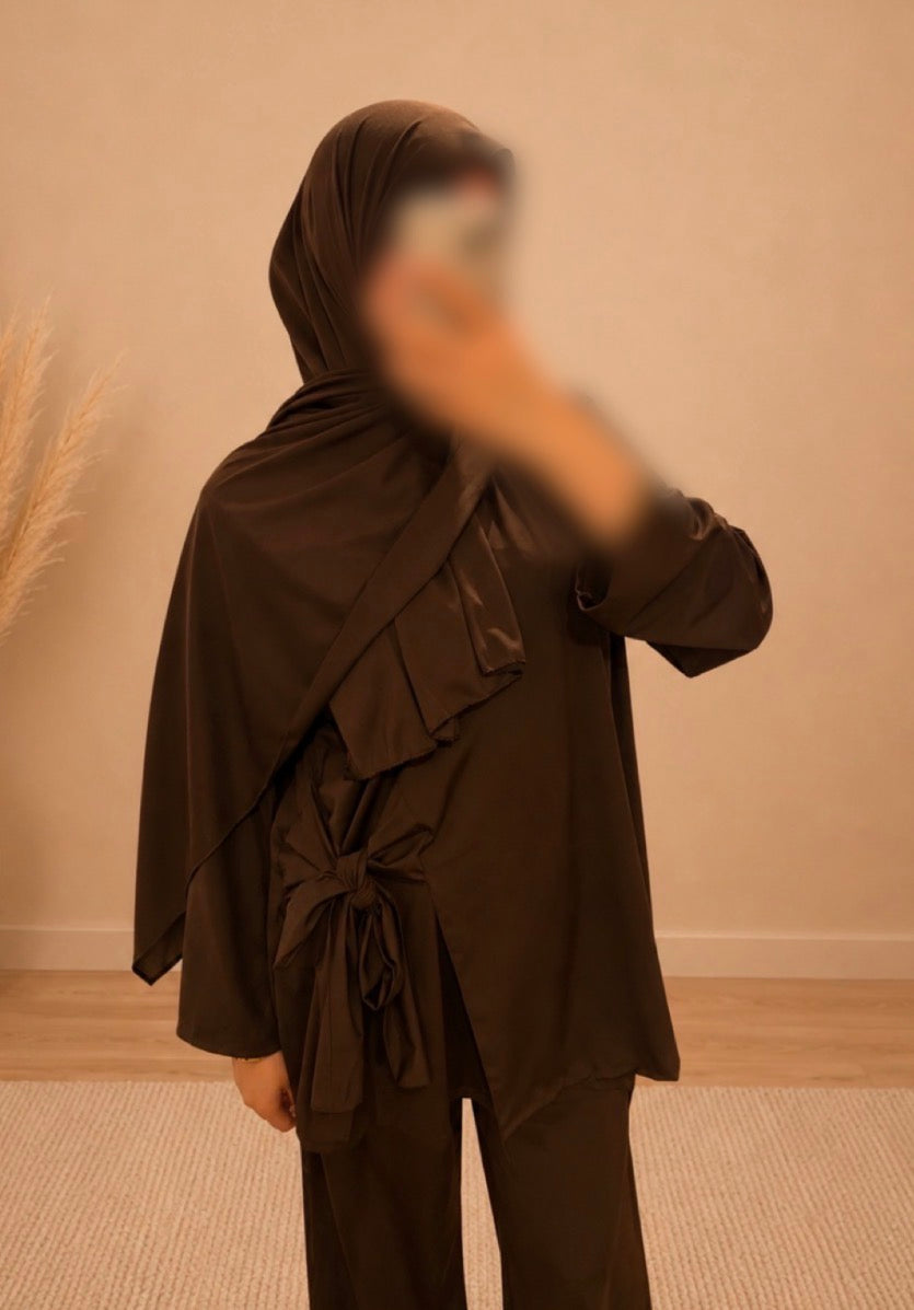 Burkini Nœud Signature Marron
