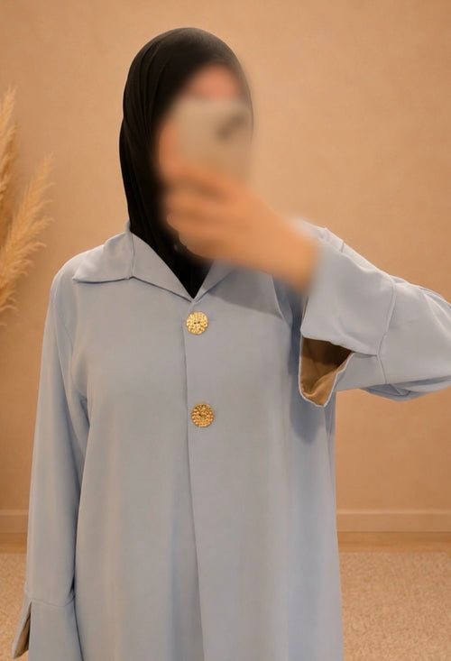 Abaya Sakina Bleu Ciel