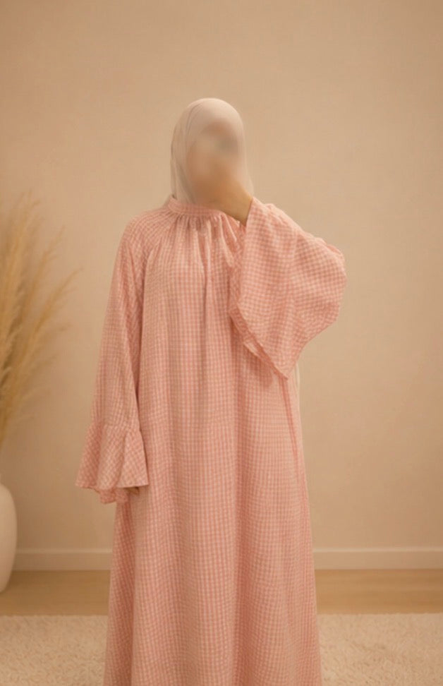 Robe à Carreaux Rose